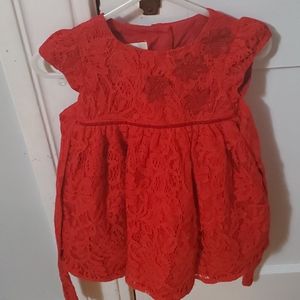 Laura Ashley red baby girl dress